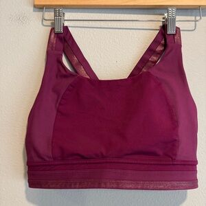 Lululemon Shimmer Burgundy Sports Bra Padded 8